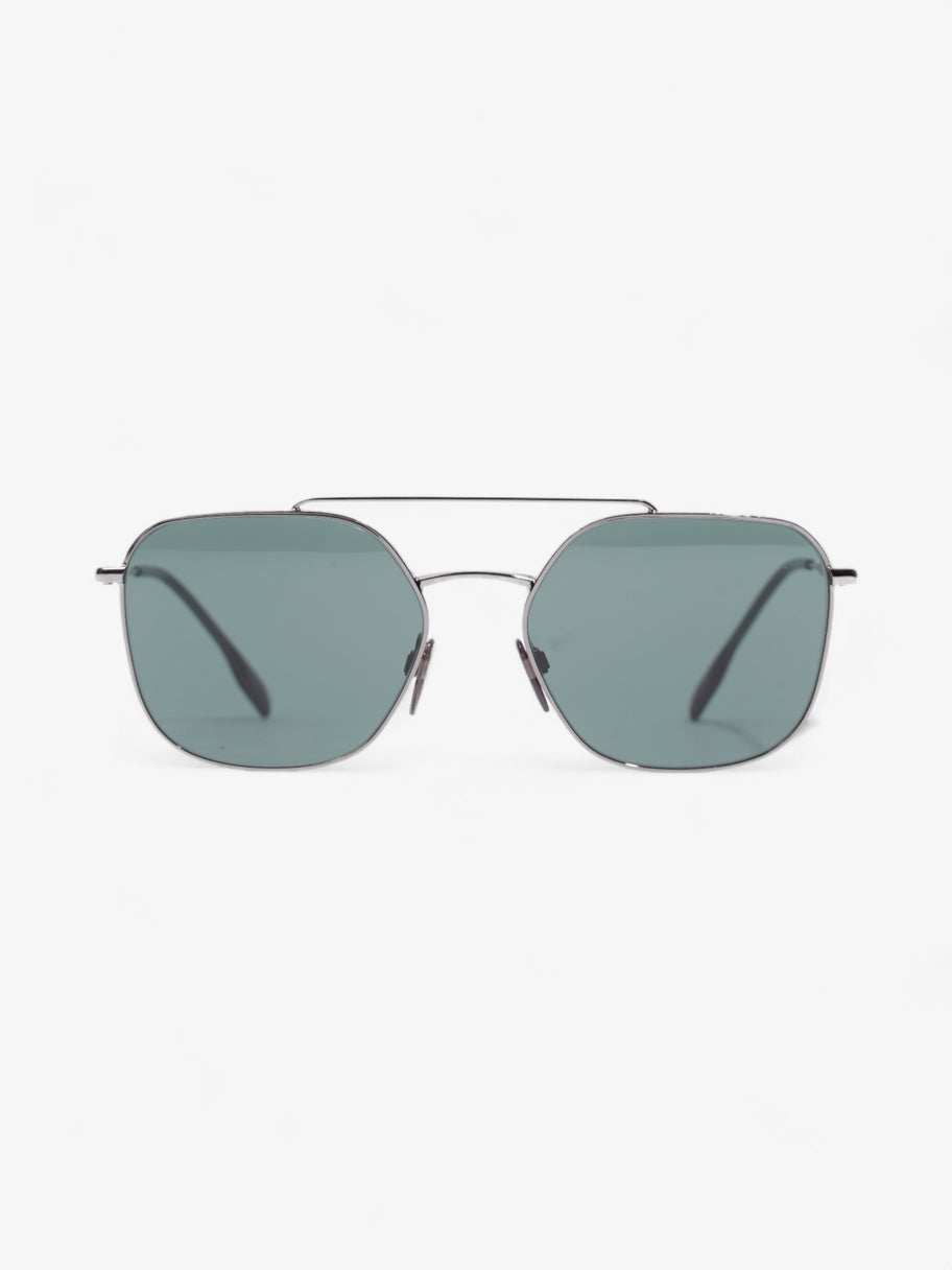 Burberry Top Bar Detail Square Pilot Sunglasses Green Acetate 145mm Image 1