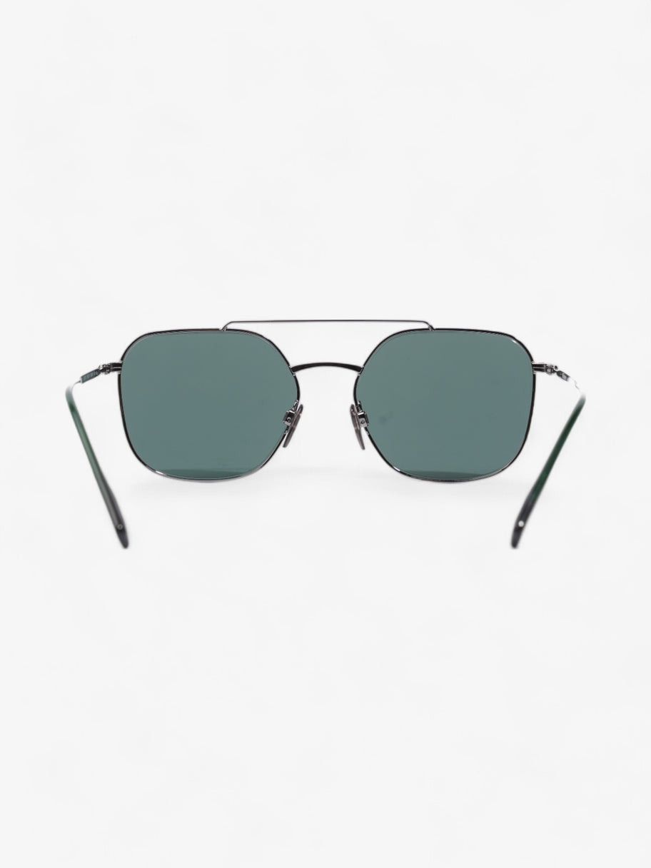 Burberry Top Bar Detail Square Pilot Sunglasses Green Acetate 145mm Image 3