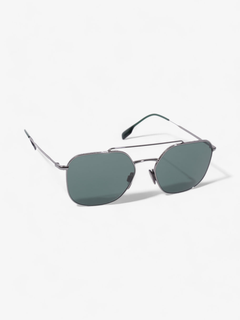 Burberry Top Bar Detail Square Pilot Sunglasses Green Acetate 145mm Image 5