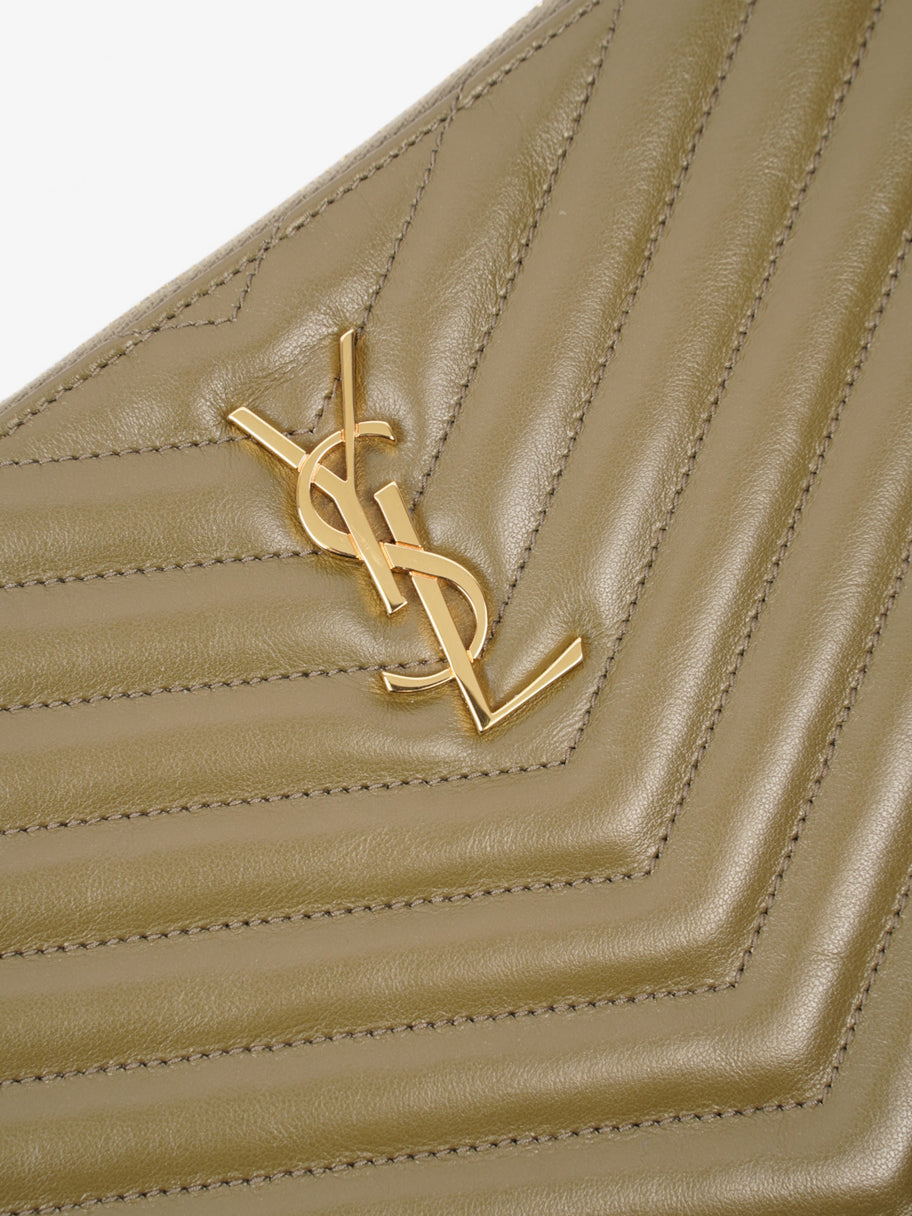 Saint Laurent Cassandra Pouch Khaki Matelasse Leather Image 6