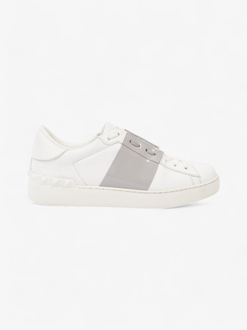  Valentino Open Stripe White / Grey Leather EU 40 UK 7