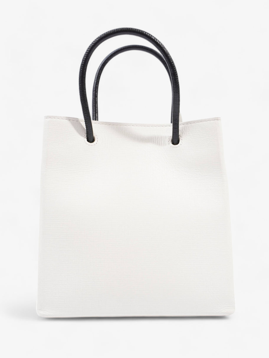 XXS Shopping Tote White Leather Image 5