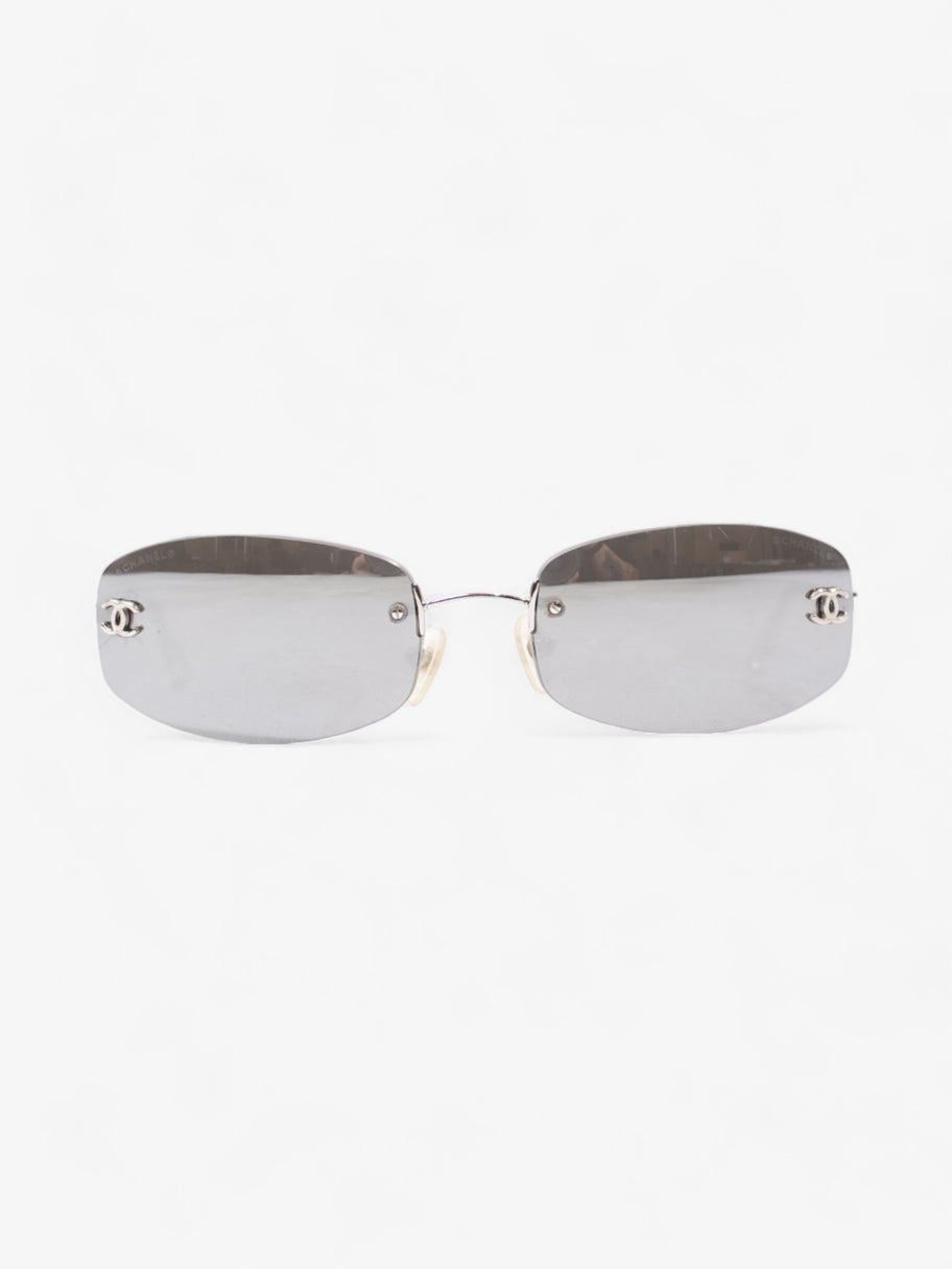 Chanel Rimless CC Sunglasses Silver Base Metal 130mm Image 1