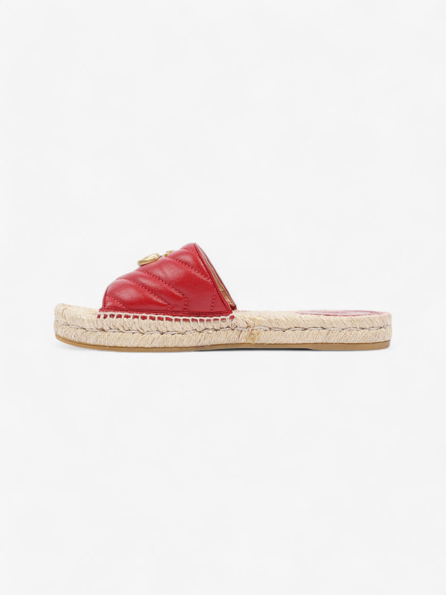 Gucci GG Marmont Espadrilles Red Leather EU 38 UK 5 Image 3