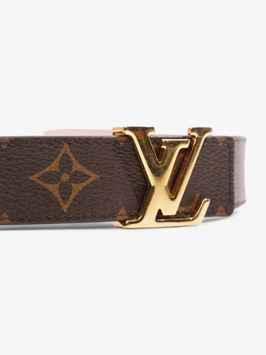 Louis Vuitton LV Initiales Reversible Belt Monogram / Rose Ballerine Coated Canvas 85cm / 34