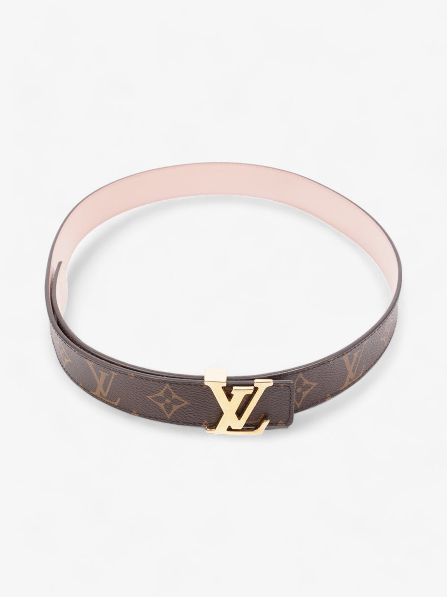 Louis Vuitton LV Initiales Reversible Belt Monogram / Rose Ballerine Coated Canvas 85cm / 34