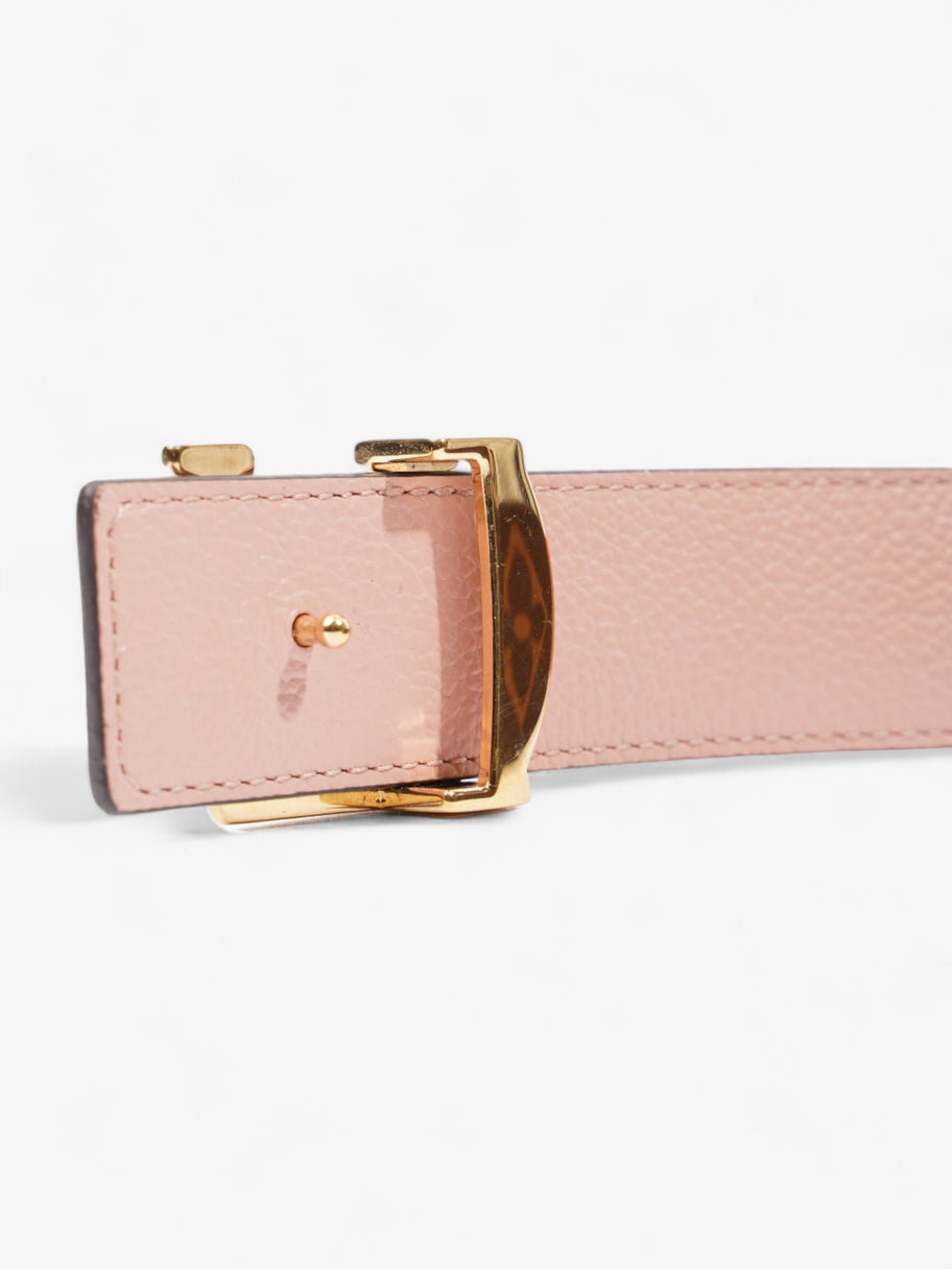 Louis Vuitton LV Initiales Reversible Belt Monogram / Rose Ballerine Coated Canvas 85cm / 34