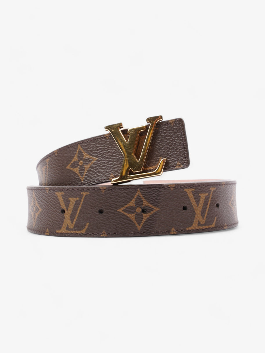 Louis Vuitton LV Initiales Reversible Belt Monogram / Rose Ballerine Coated Canvas 85cm / 34