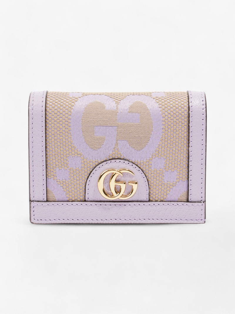  Gucci Jumbo GG Bi-Fold Wallet Lavender Canvas