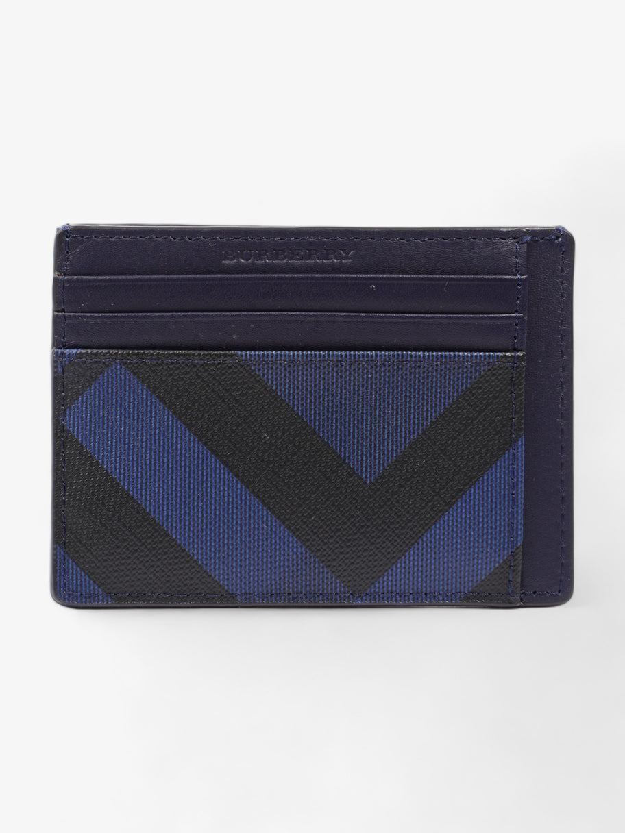 London Check Collection Bernie Card Case Bright Lapis Leather Image 1