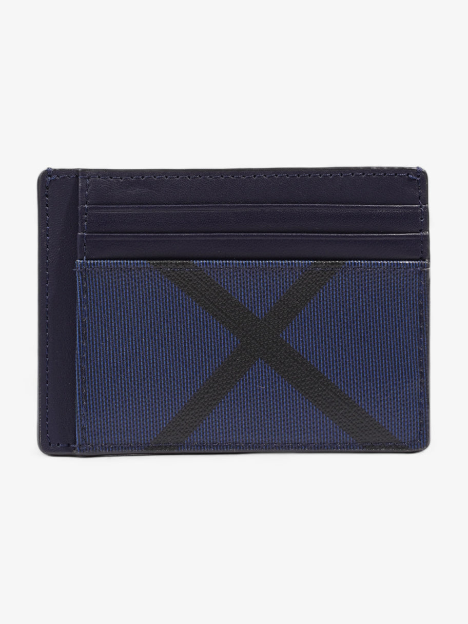 London Check Collection Bernie Card Case Bright Lapis Leather Image 3