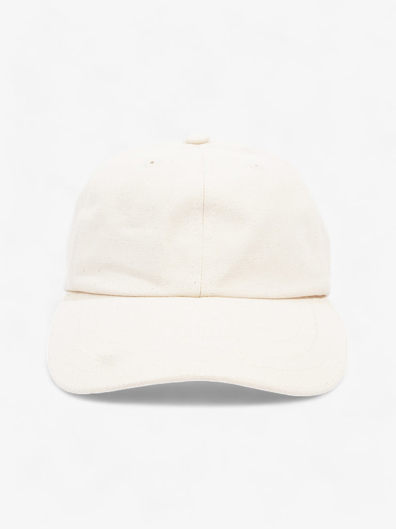  Jacquemus Logo Cap Cream Cotton 58cm