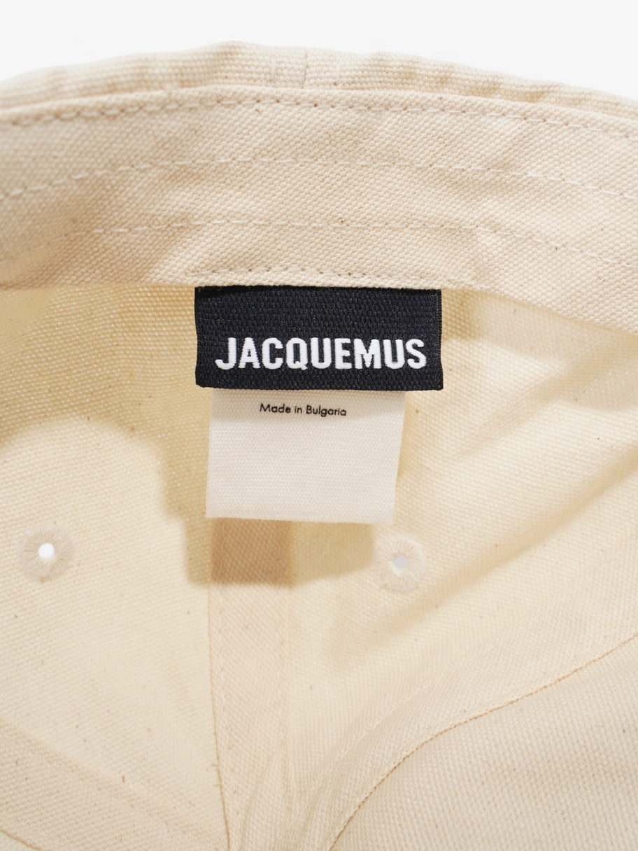 Jacquemus Logo Cap Cream Cotton 58cm Image 7