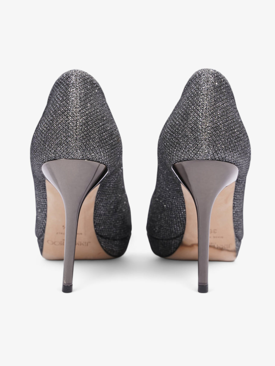 Jimmy Choo Pumps 90 Grey Glitter EU 36.5 UK 3.5 Image 6