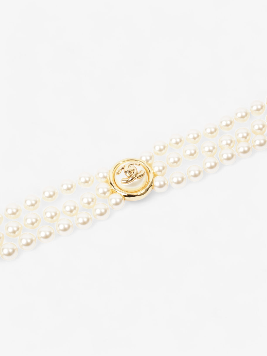 Chanel CC Pearl Chocker Gold / Pearl Base Metal Image 3