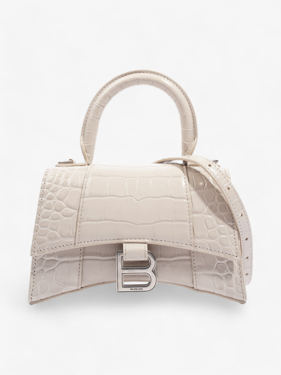 Hourglass Grey Embossed Leather XS | Luxe Collective