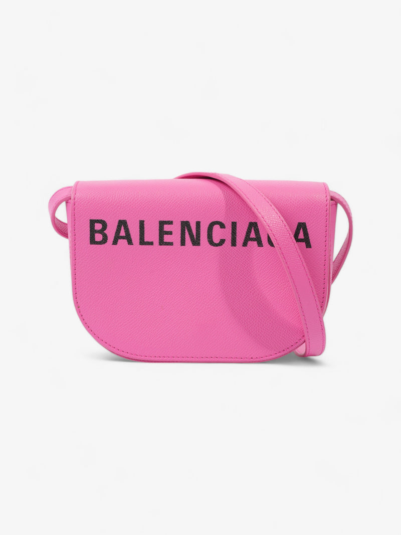  Balenciaga Ville Day Acid Pink / Black Calfskin Leather XS