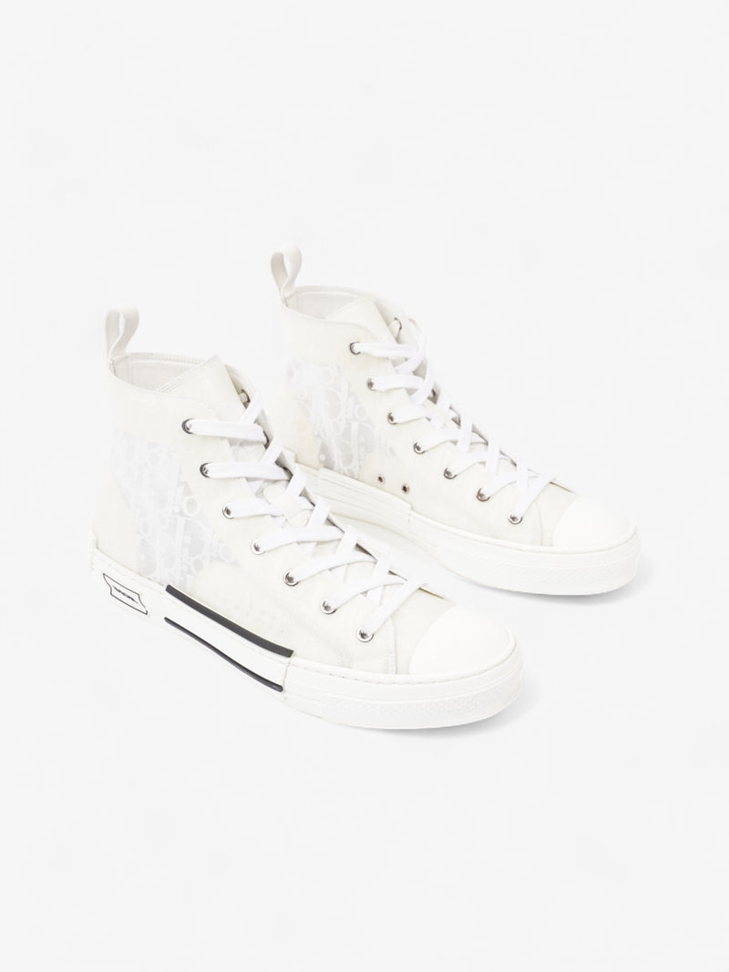  Christian Dior B23 High Top White Canvas EU 43.5 UK 9.5