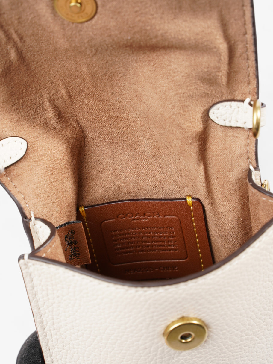 Coach Phone Crossbody Cream Leather Image 7