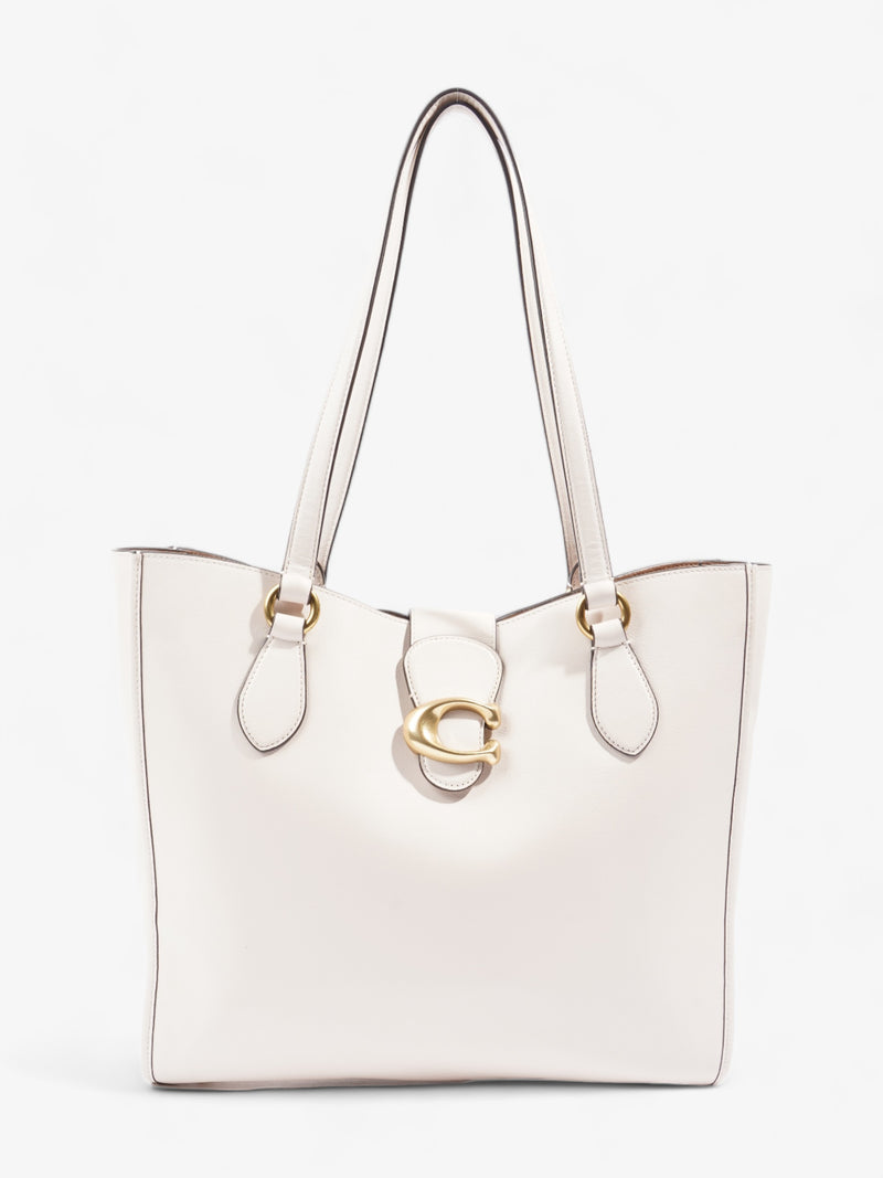  Coach Theo Tote Cream Leather