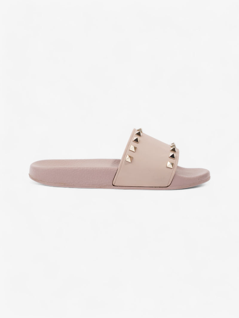  Valentino Rockstud Slider Dusty Pink Rubber EU 37 UK 4