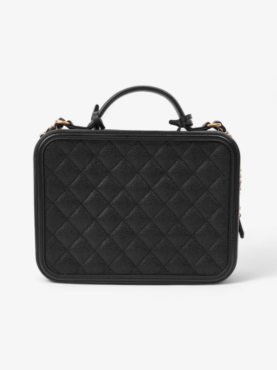 Chanel CC Vanity Case Black Caviar Leather Image 4