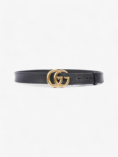 Online Gucci black leather belt.