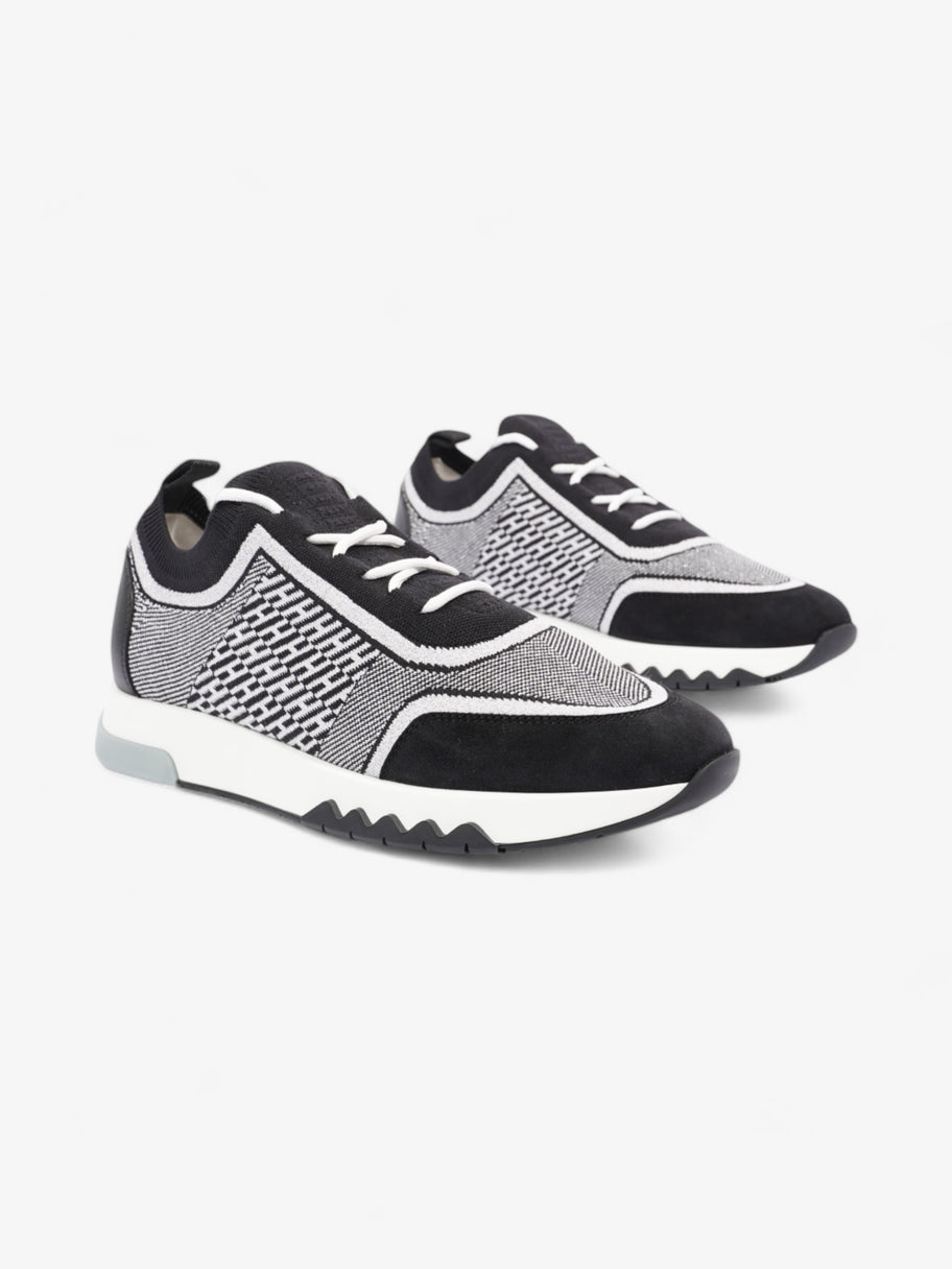 Hermes Addict Sneakers Black / Silver Knit EU 37 UK 4 Image 2