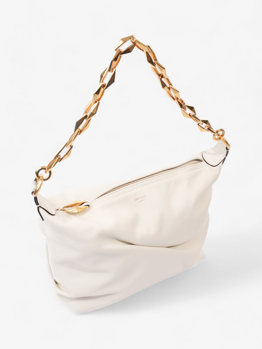 Jimmy Choo Diamond Soft Hobo White Leather Small Image 7