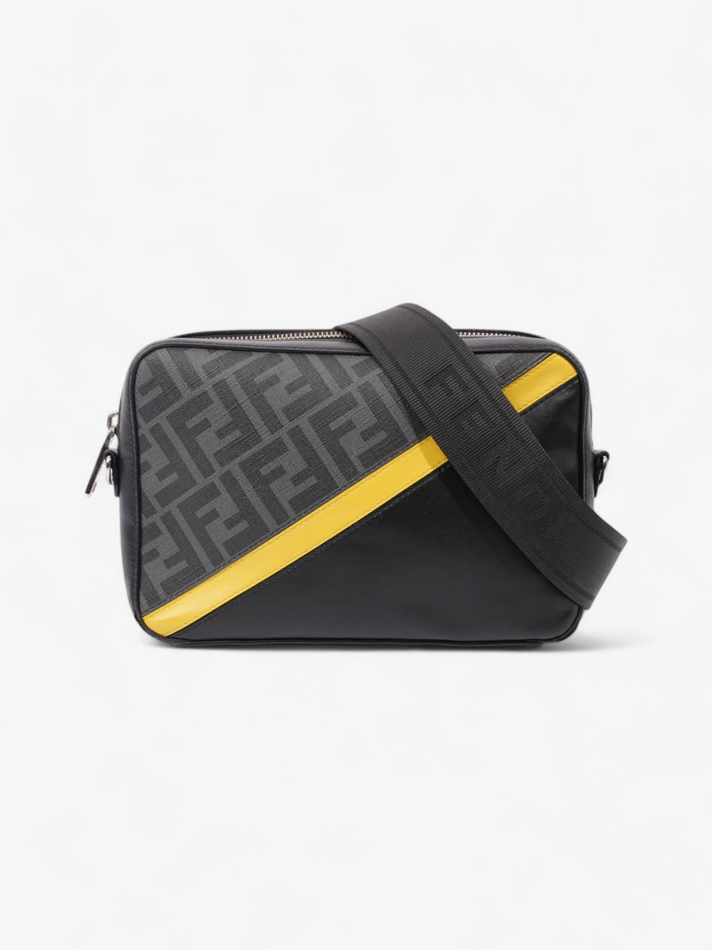  Fendi Camera Bag Black / Grey / Yellow Canvas