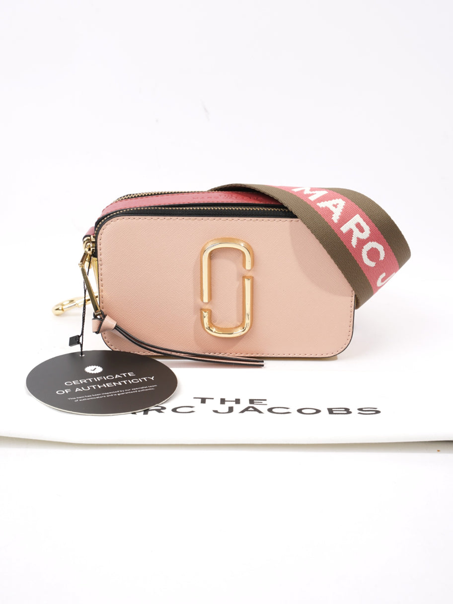 Marc Jacobs The Snapshot Bag Light Pink / Yellow / Dark Pink Leather Image 10