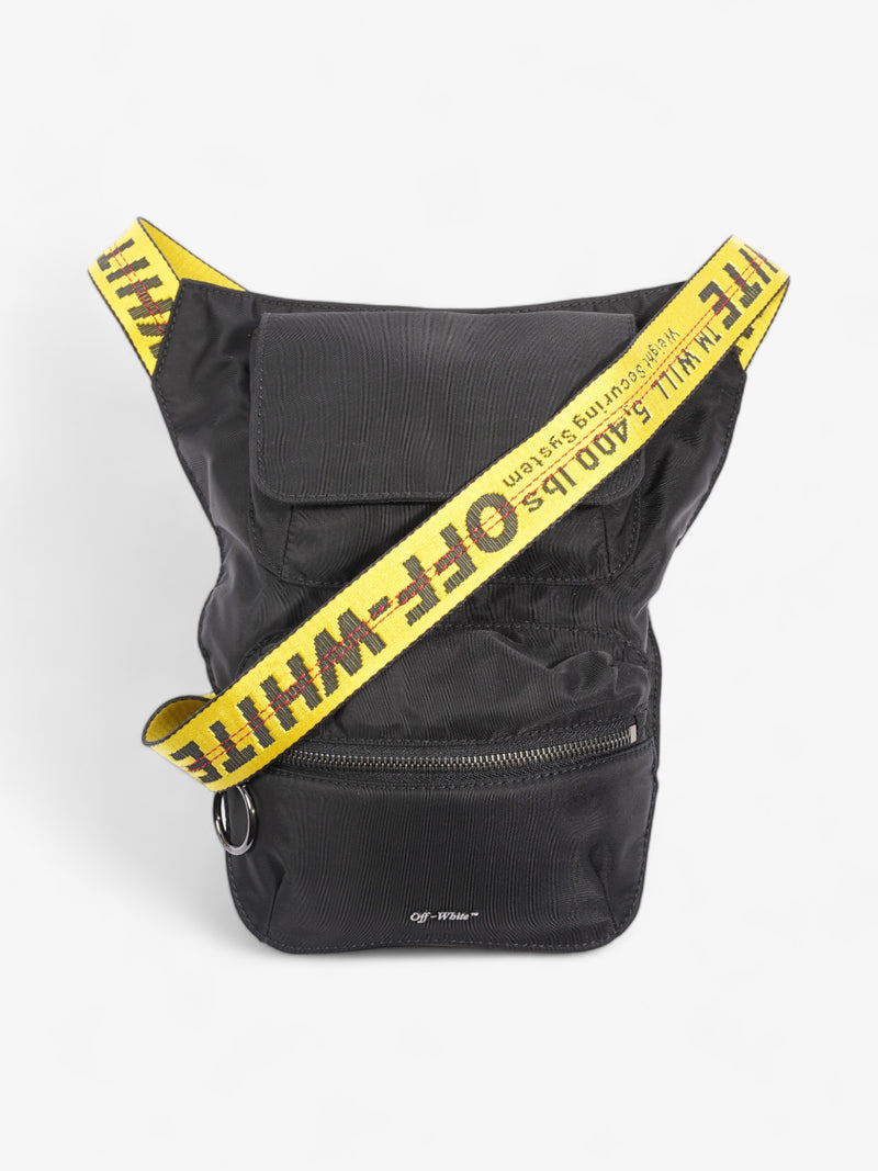  Off White Industrial Logo Shell Belt Bag Black / Yellow Polyamide