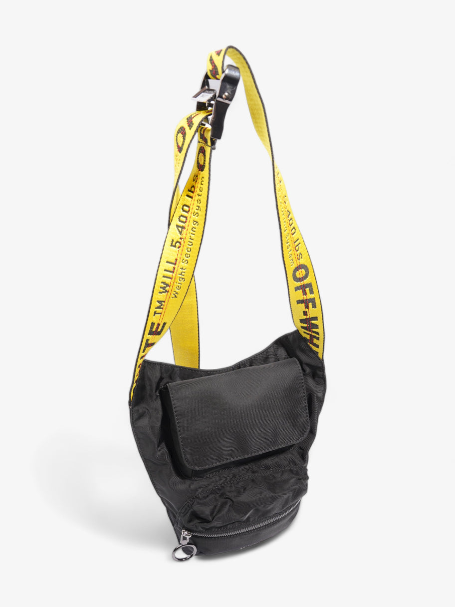 Off White Industrial Logo Shell Belt Bag Black / Yellow Polyamide Image 7