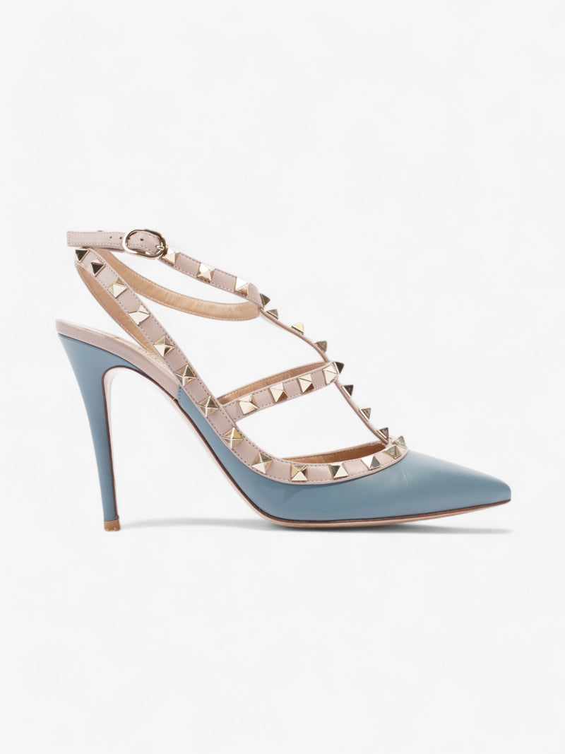  Valentino Rockstud Heels 105mm Blue Grey / Dusty Pink  Leather EU 38.5 UK 5.5