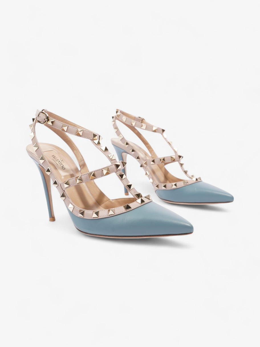 Valentino Rockstud Heels 105mm Blue Grey / Dusty Pink  Leather EU 38.5 UK 5.5 Image 2