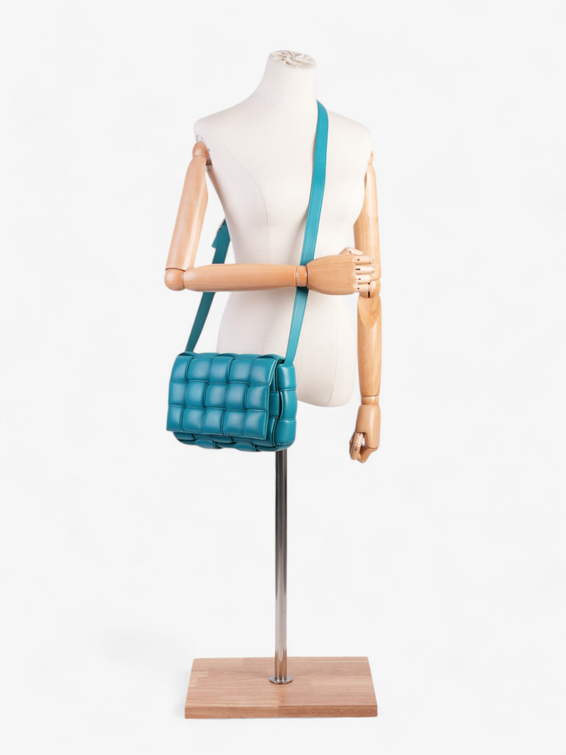  Bottega Veneta Cassette Turquoise  Intrecciato Leather