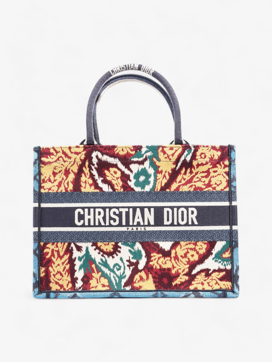 Christian Dior Book Tote Blue / Paisley Multicolour Canvas Medium Image 1