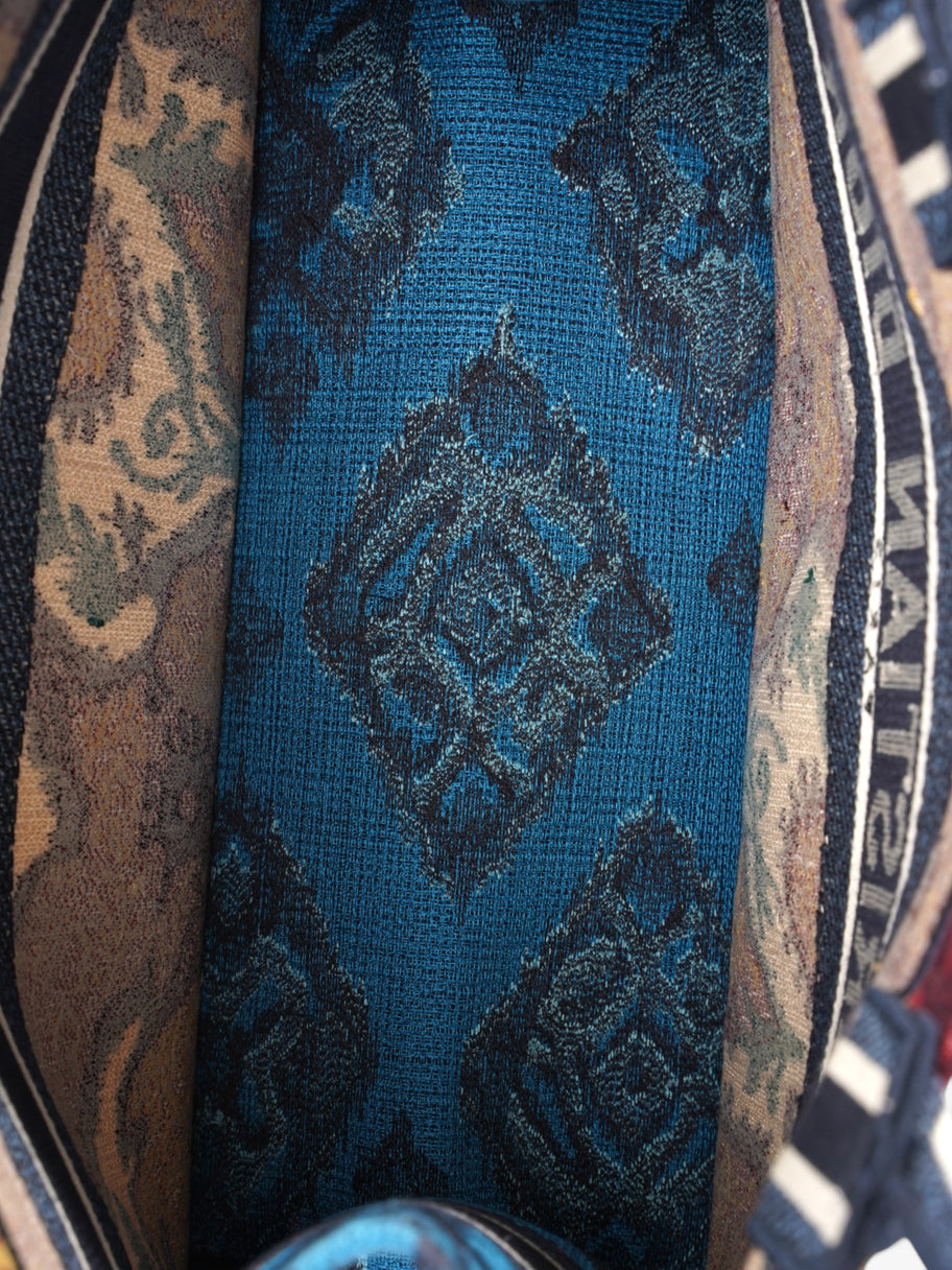 Christian Dior Book Tote Blue / Paisley Multicolour Canvas Medium Image 9