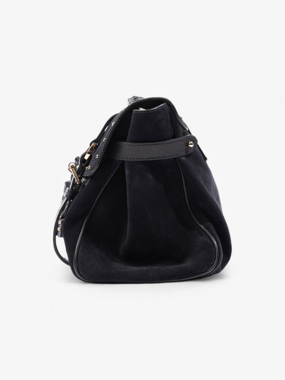 Mulberry Alexa Tassel Satchel Navy Suede Image 3