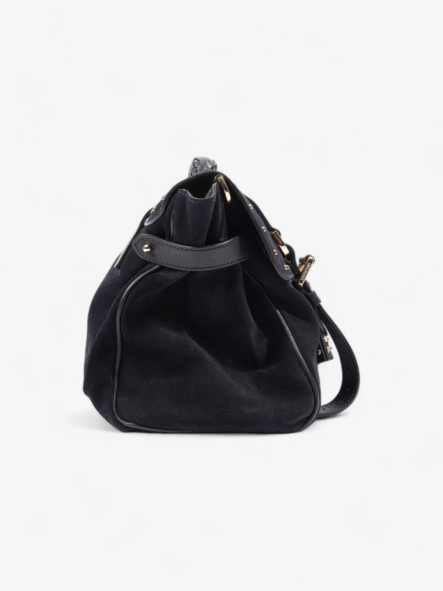 Mulberry Alexa Tassel Satchel Navy Suede Image 5