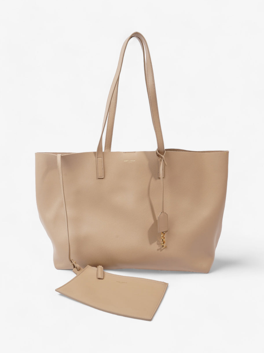 Saint Laurent Shopping Tote Beige Calfskin Leather Image 3