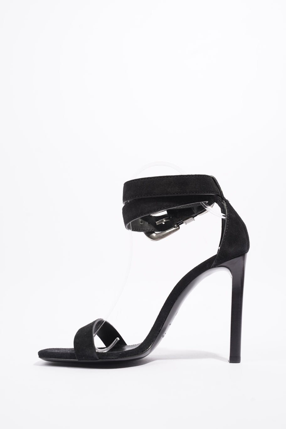 Strap Ankle Heel 100 Black Suede EU 39 UK 6 Image 3