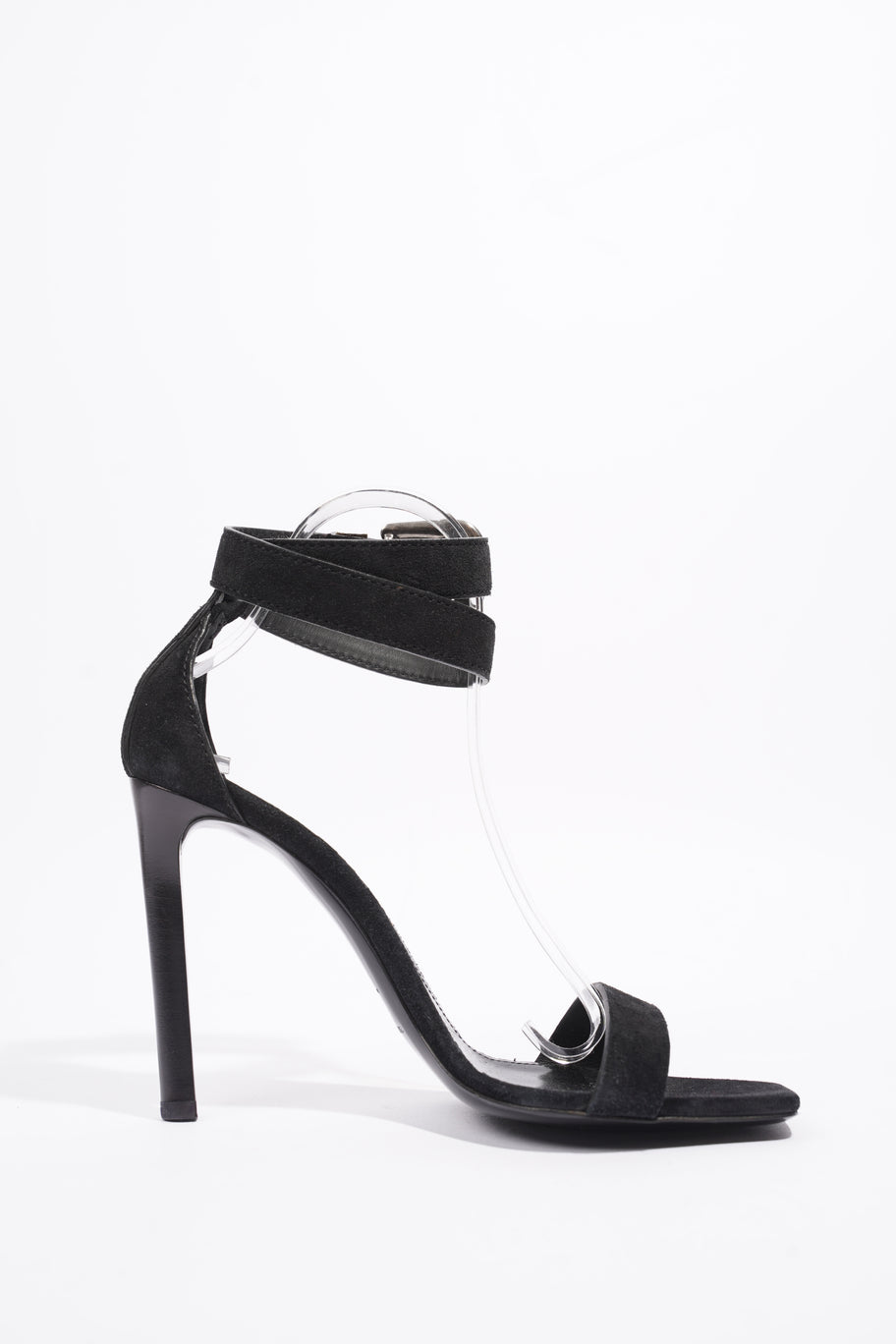 Strap Ankle Heel 100 Black Suede EU 39 UK 6 Image 7