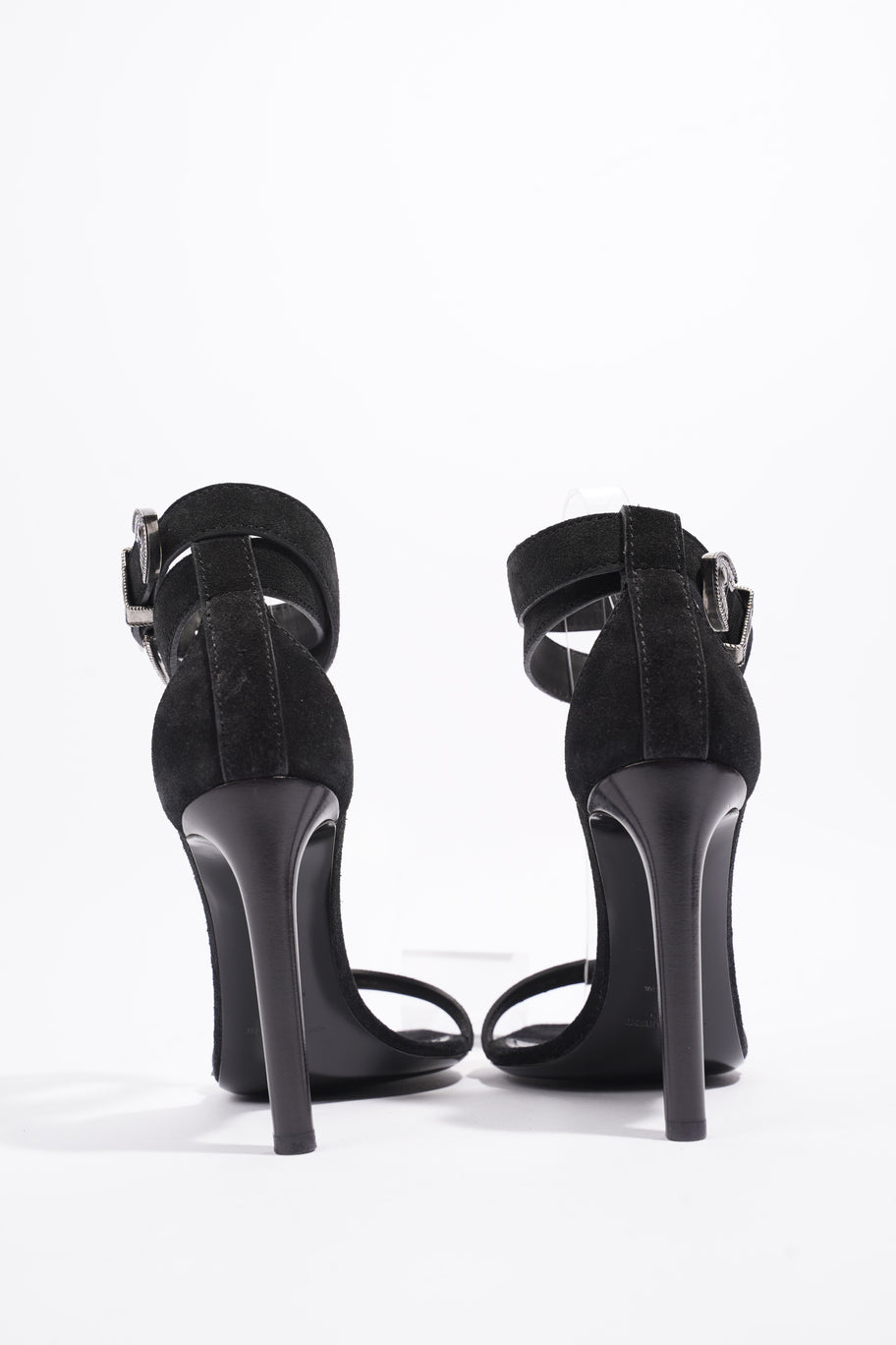 Strap Ankle Heel 100 Black Suede EU 39 UK 6 Image 5