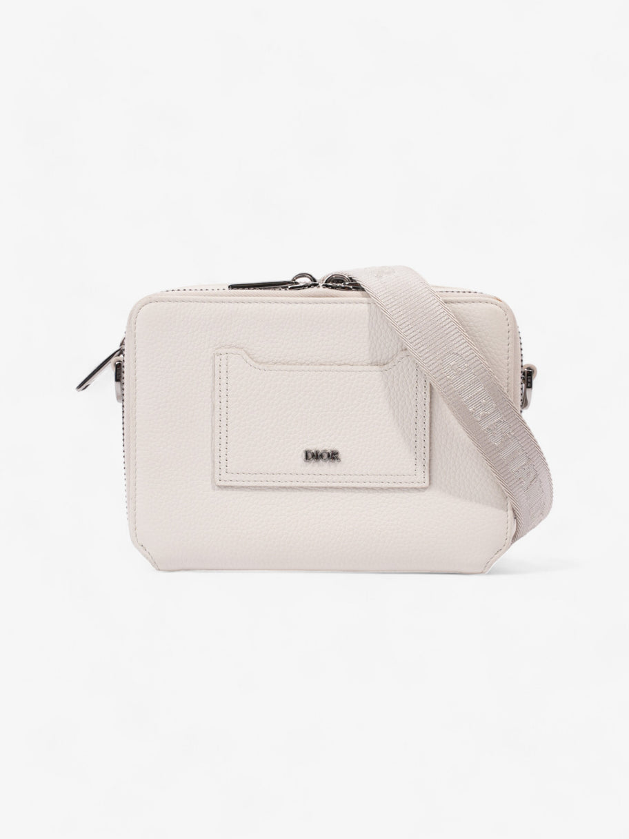 Christian Dior Double Zipped Messenger  Cream Leather Image 1