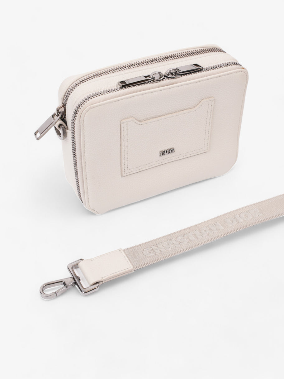 Christian Dior Double Zipped Messenger  Cream Leather Image 7