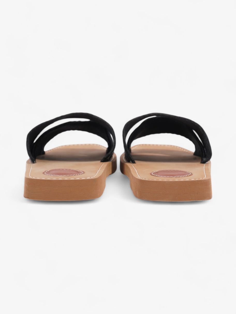 Chloe Woody Slides Black / White Cotton EU 40 UK 7 Image 6