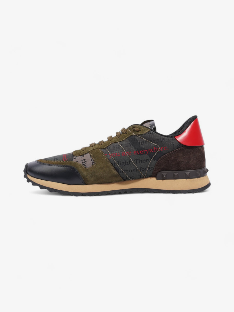 Valentino Rockrunner Sneakers Khaki / Black / Red Suede EU 43 UK 9 Image 3