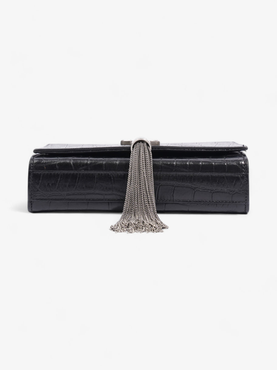 Saint Laurent Kate Tassel Bag Black Embossed Leather Small Image 6