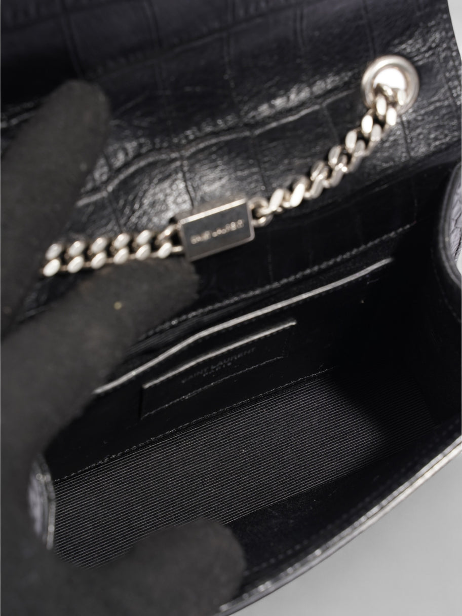 Saint Laurent Kate Tassel Bag Black Embossed Leather Small Image 8